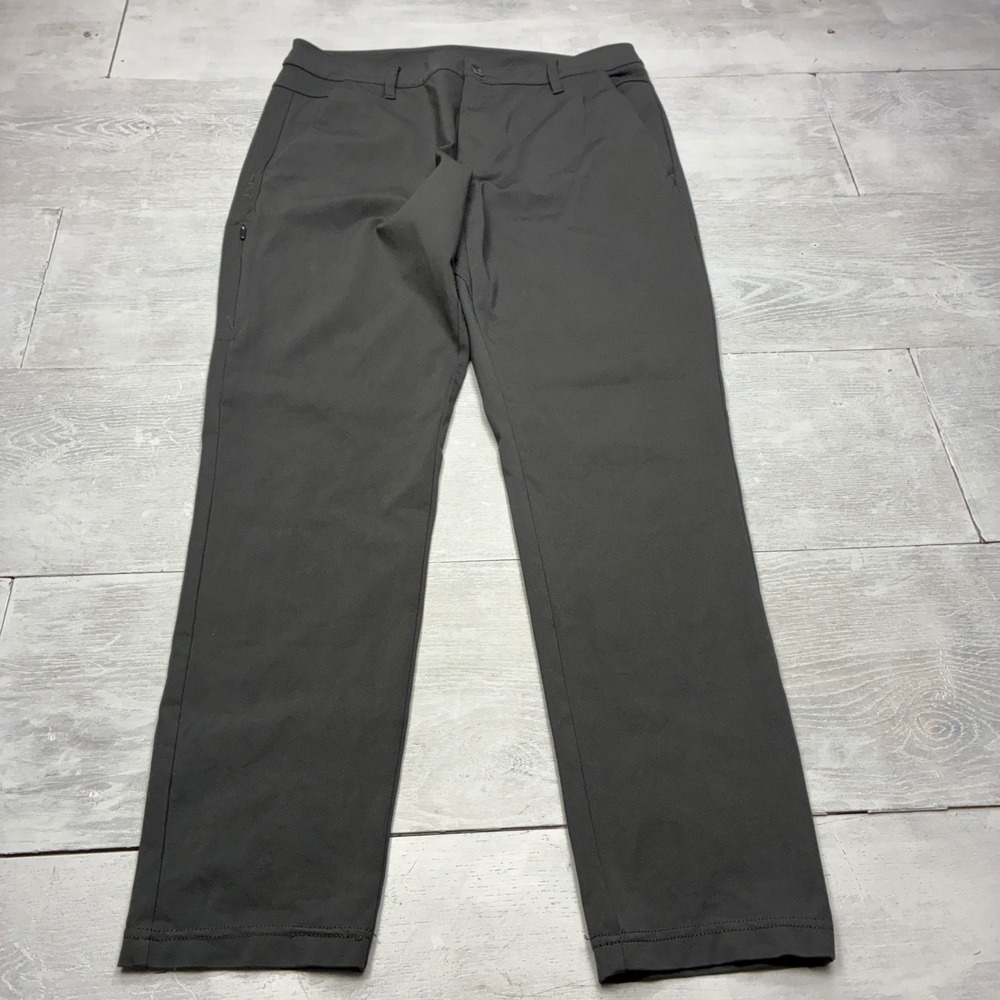 BYLT Premium Basics Everyday Pant 2.0 Mens 36 Grey Slim Fit Stretch Trousers